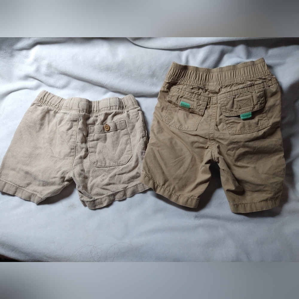 Kids Tan Cargo Shorts - Picture 4 of 9